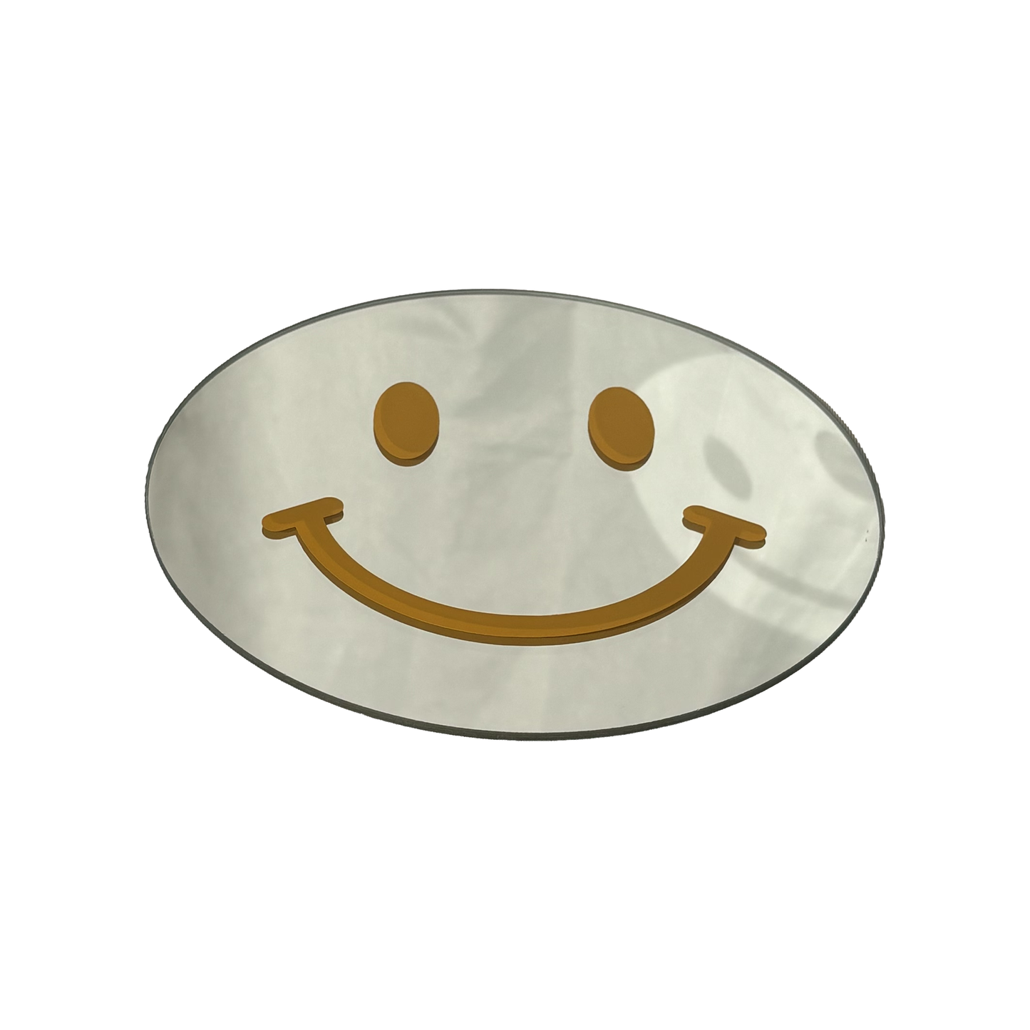 Miroir mural rond – Smiley Face Jaune (20 cm)