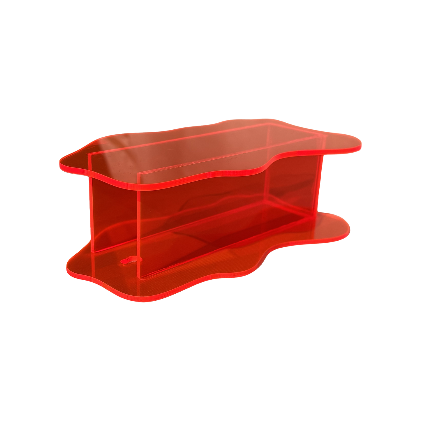 Vase abstrait néon – Orange fluo