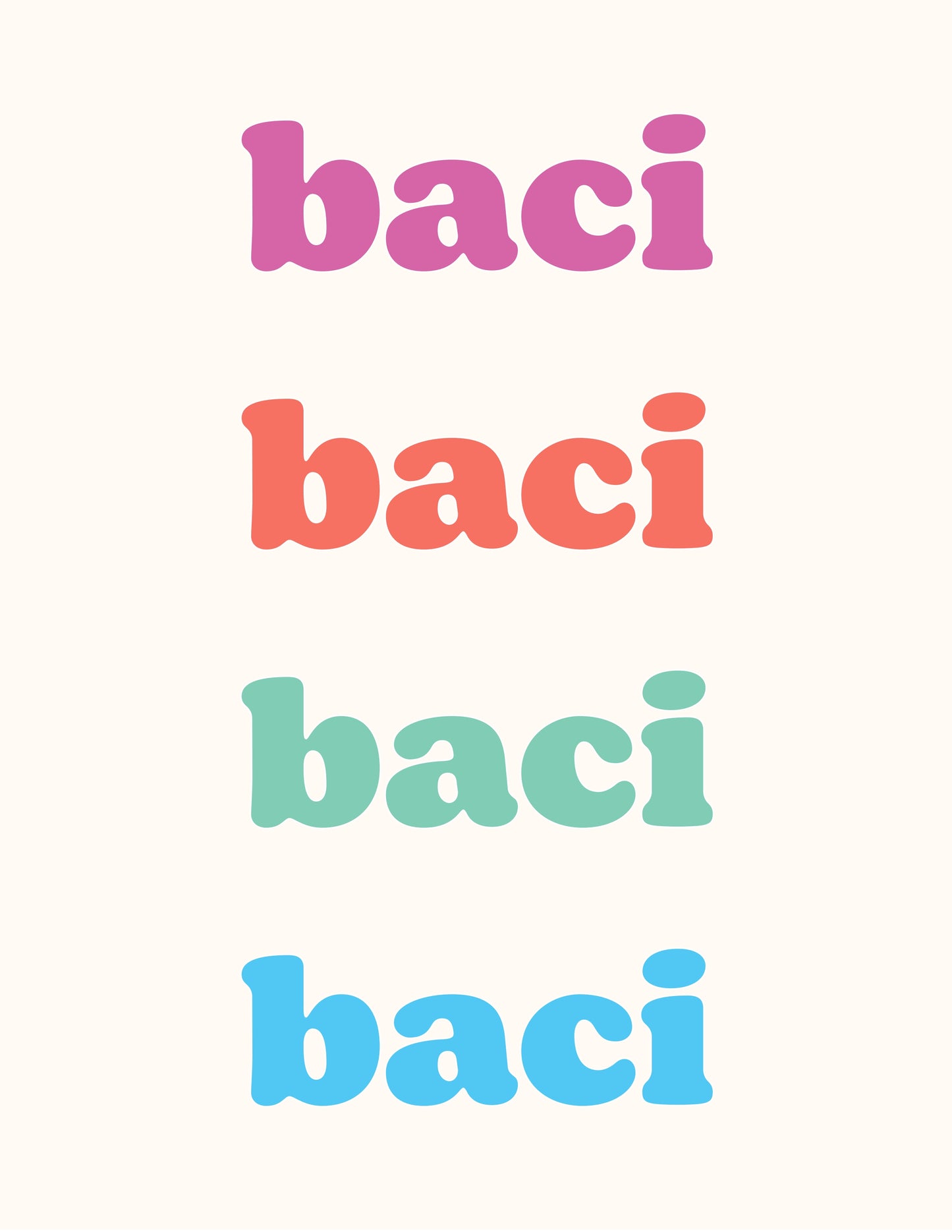 Affiche " Baci Baci"