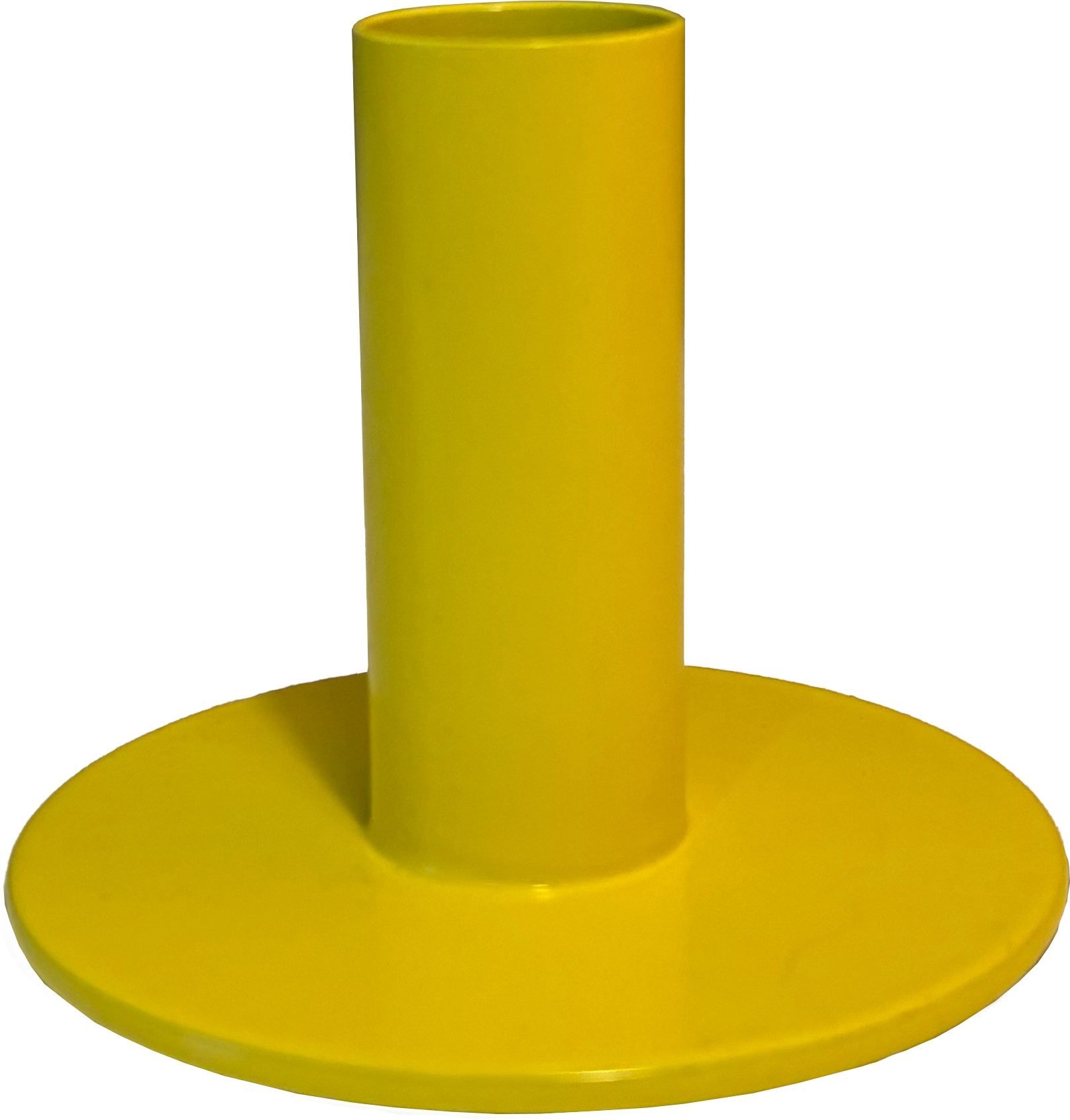 Bougeoir design en métal – Jaune soleil