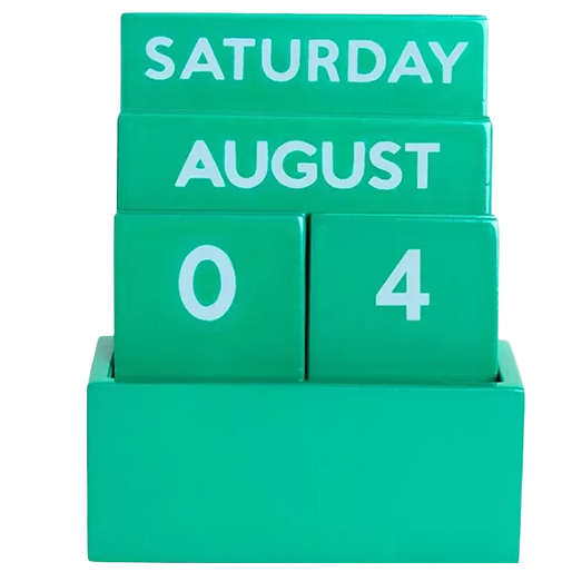 Calendrier coloré glossy – Vert