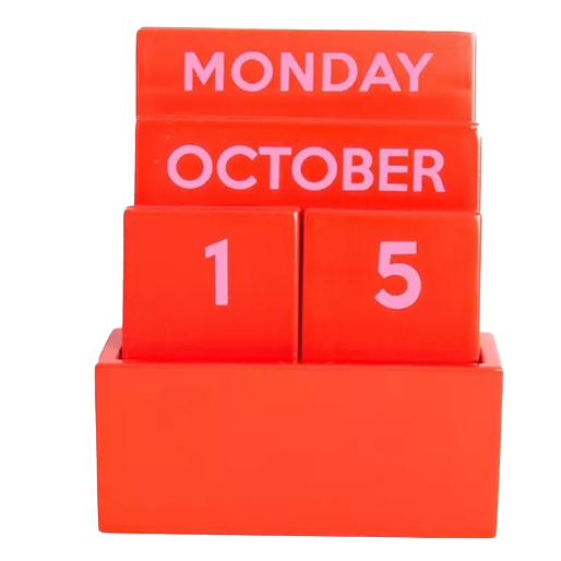 Calendrier coloré glossy – Rouge