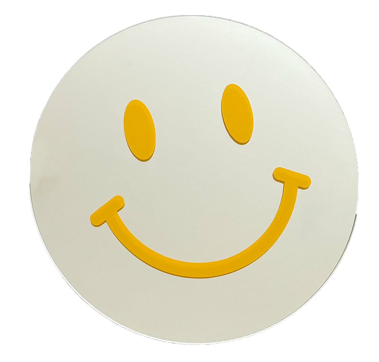 Miroir mural rond – Smiley Face Jaune (20 cm)