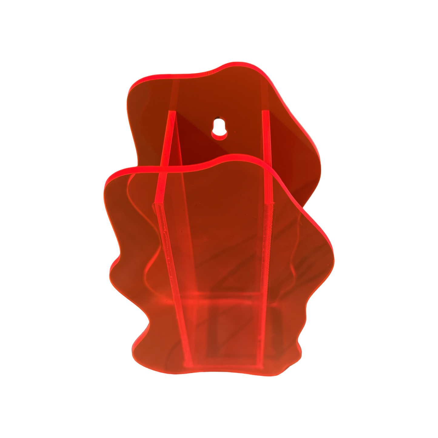 Vase abstrait néon – Orange fluo
