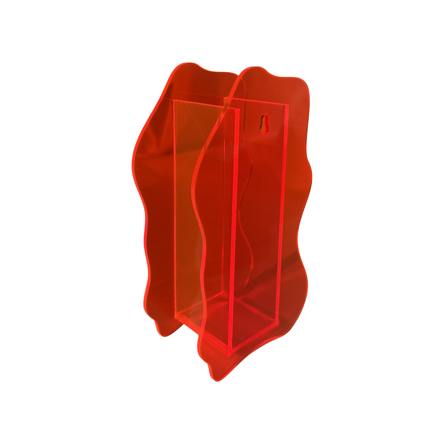 Vase abstrait néon – Orange fluo