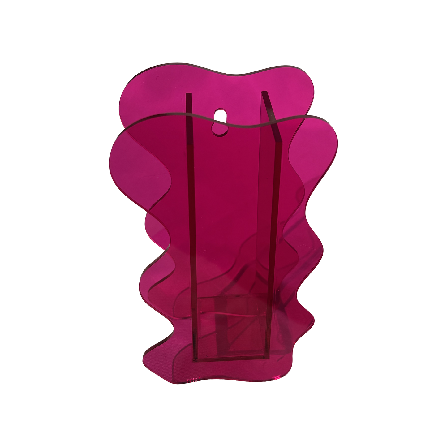 Vase abstrait néon – Rose fluo