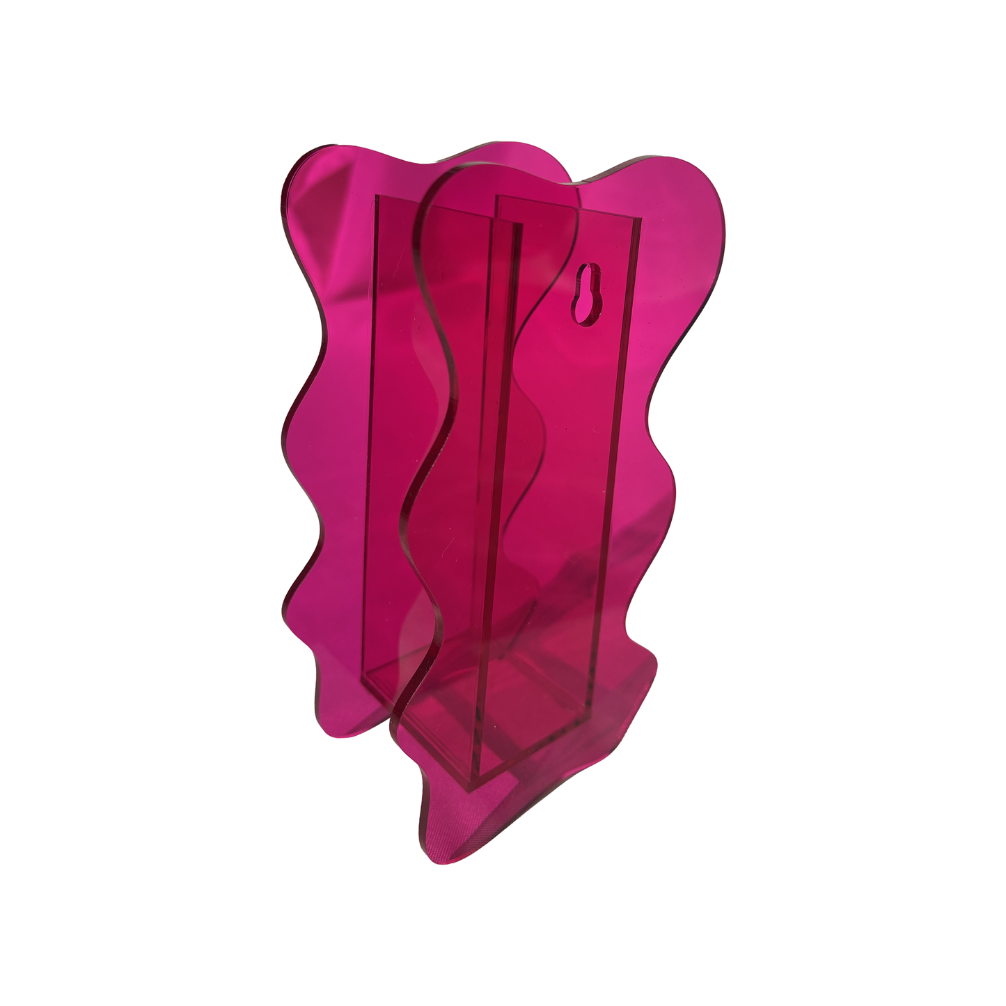 Vase abstrait néon – Rose fluo