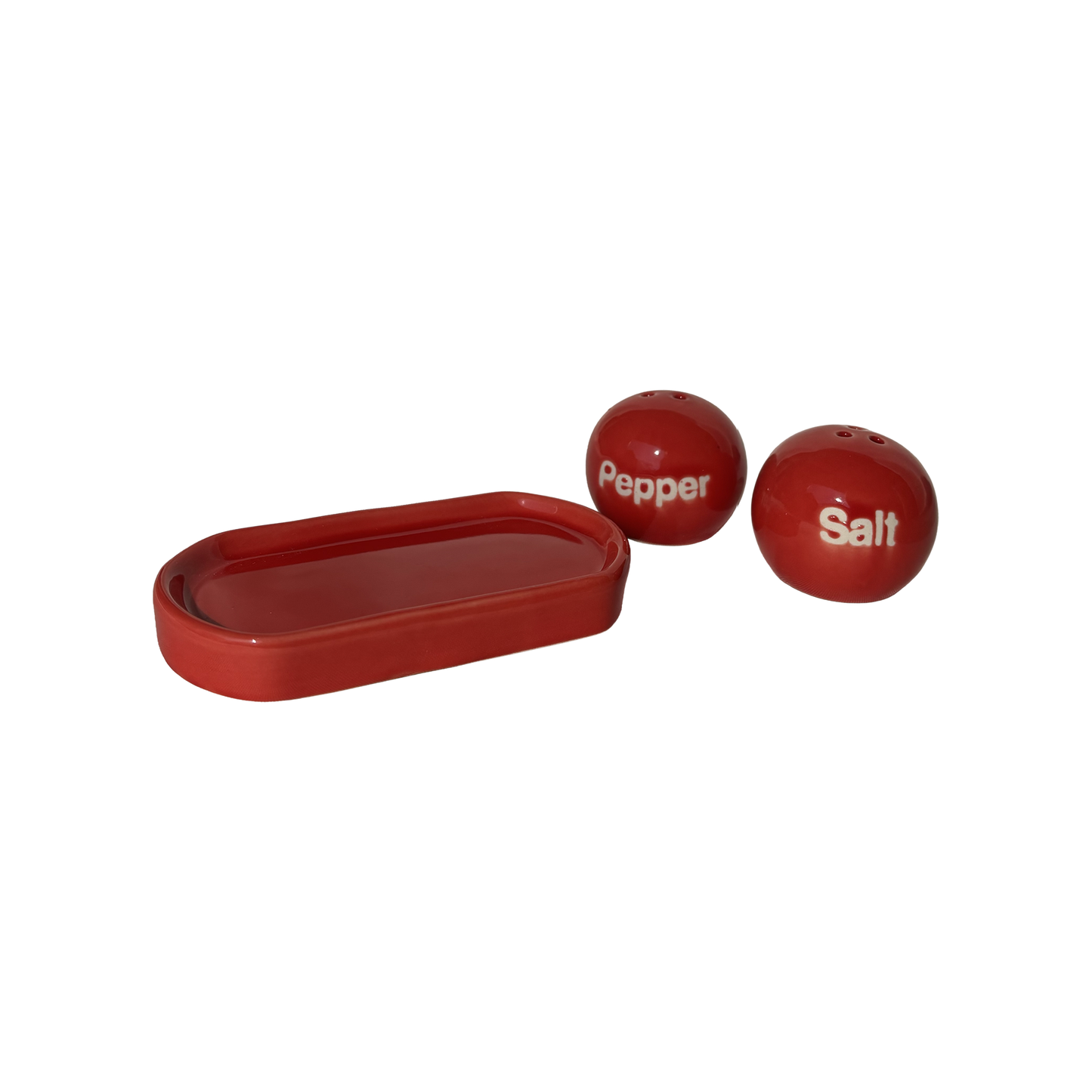 Duo design salière & poivrière – Ping Pong Rouge