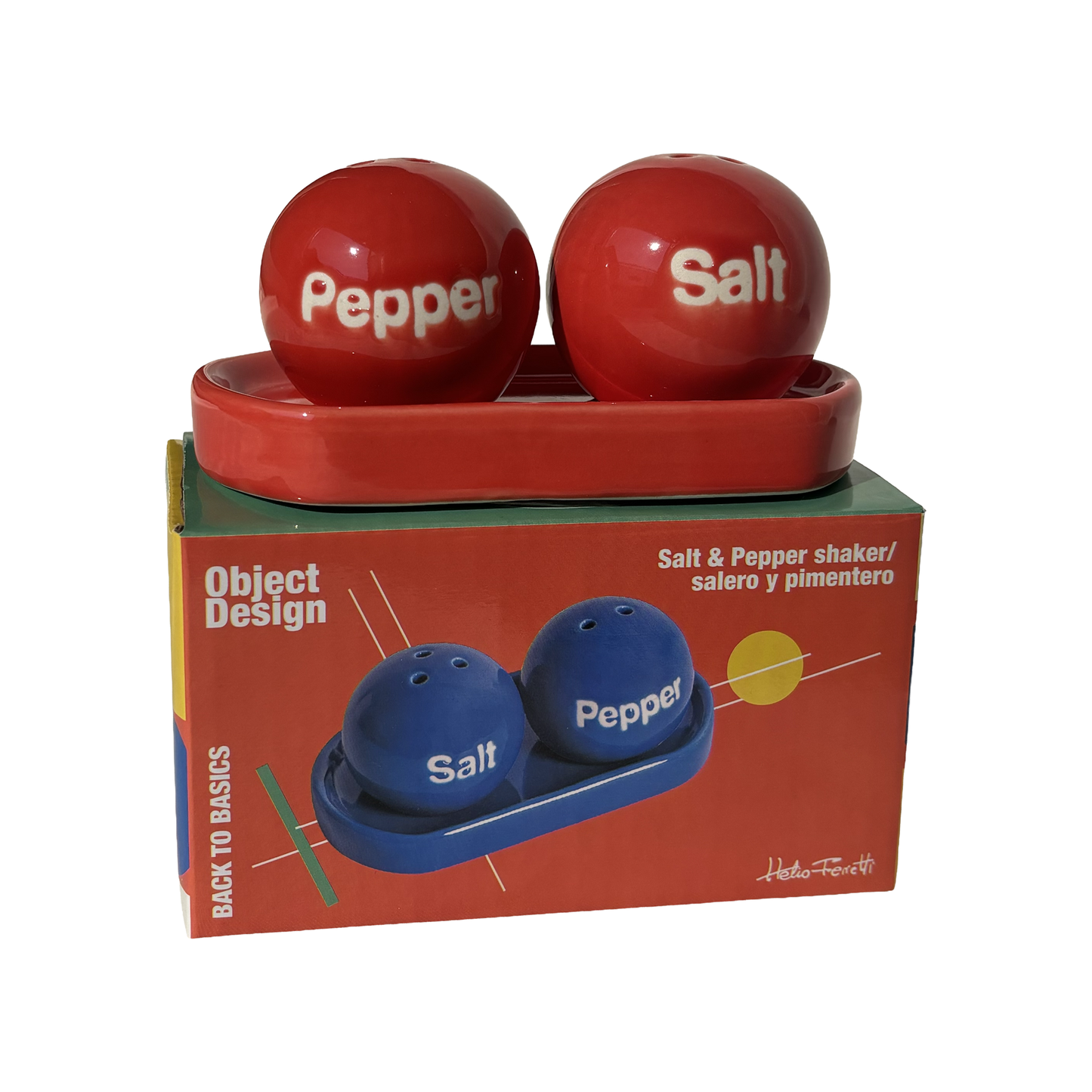 Duo design salière & poivrière – Ping Pong Rouge