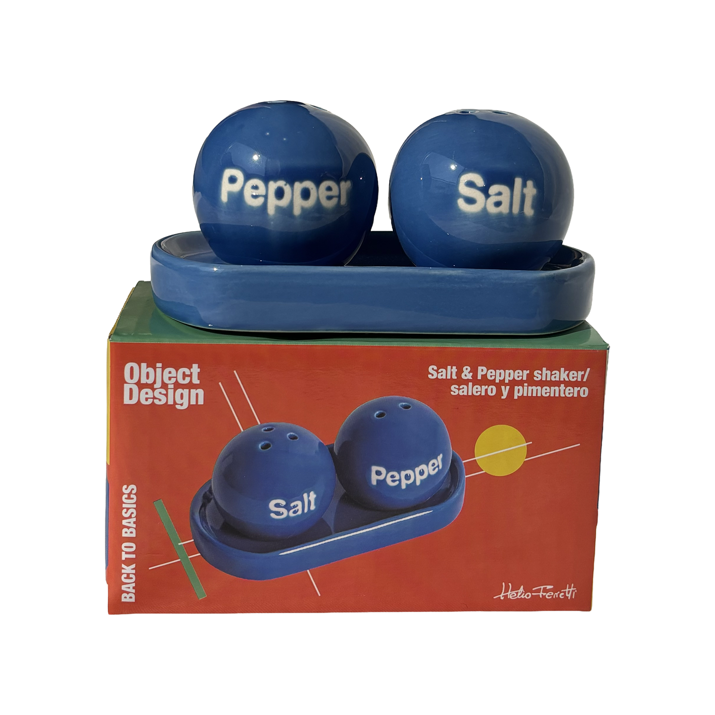 Duo design salière & poivrière – Ping Pong Bleu